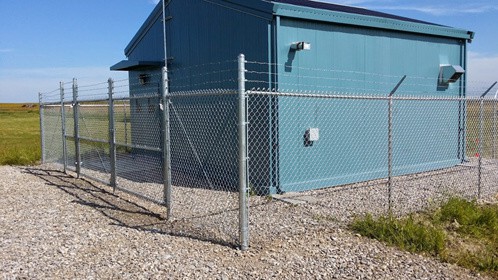 Commercial Chain Link with barbed wire